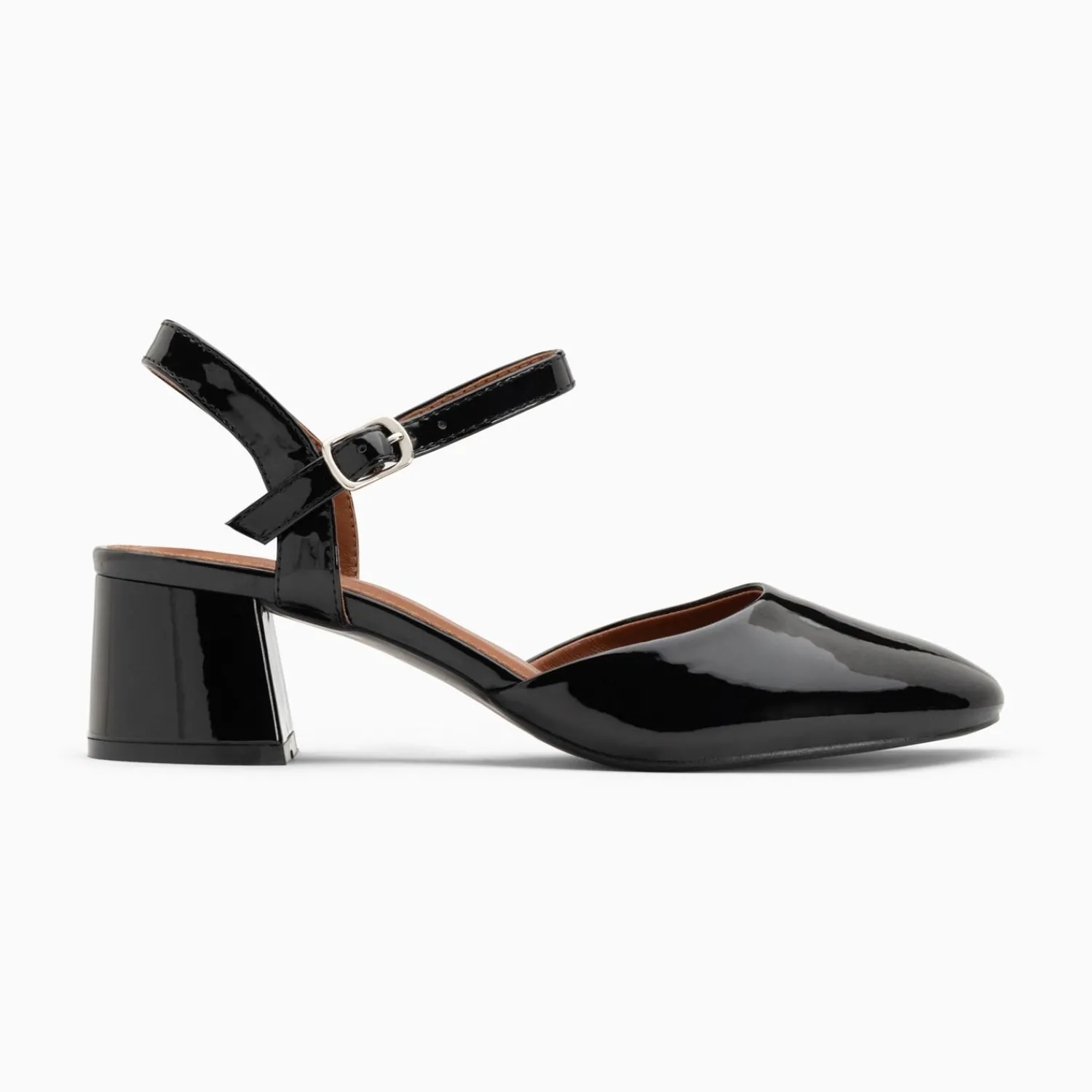 Vanessa Wu Sandales À Talon, Compensées>Babies A Talon Angelica Noires Vernies