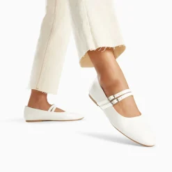 Vanessa Wu Mocassins, Derbies, Ballerines>Ballerines Luce Blanches A Doubles Brides
