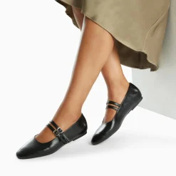 Vanessa Wu Mocassins, Derbies, Ballerines>Ballerines Luce Noires A Doubles Brides