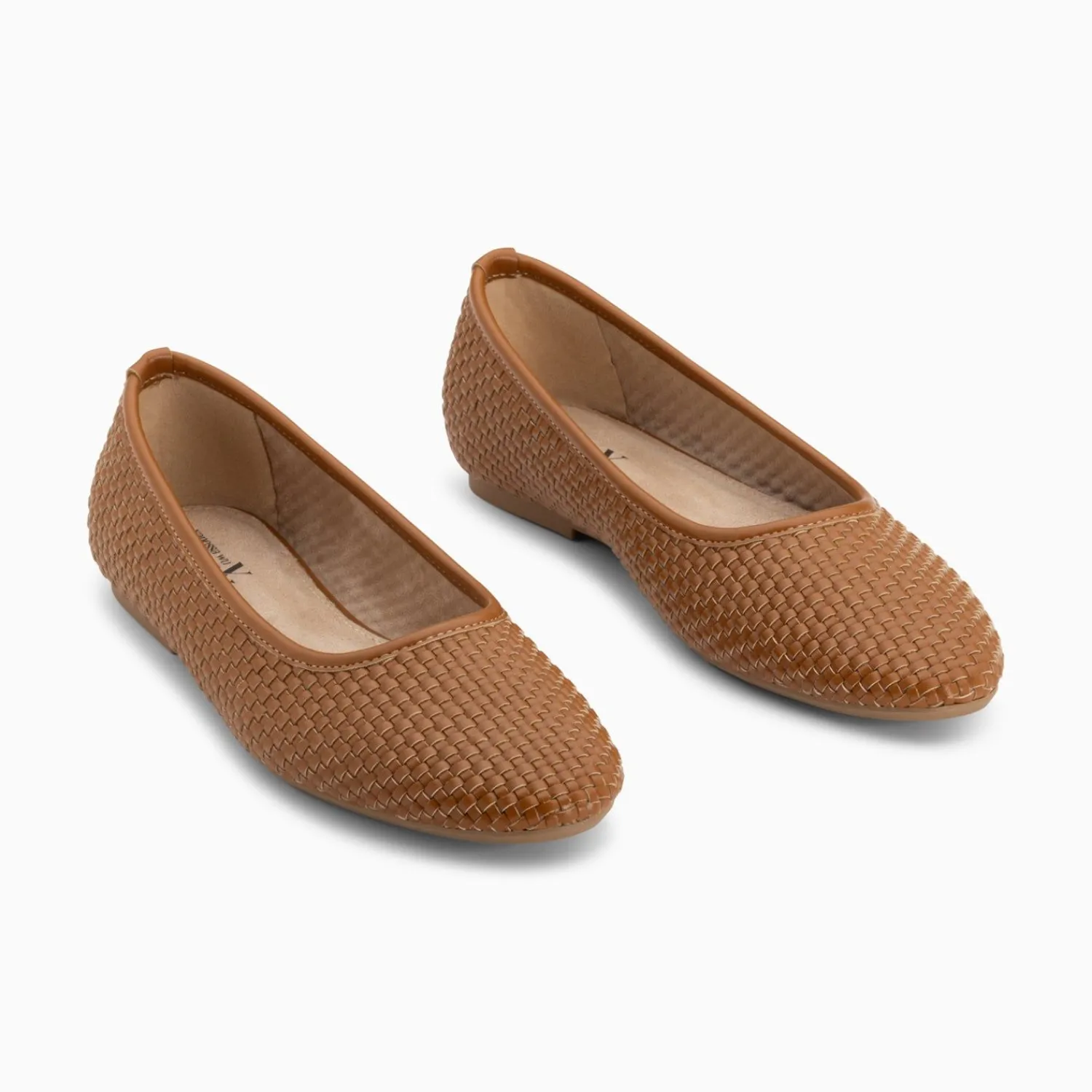 Vanessa Wu Mocassins, Derbies, Ballerines>Ballerines Provence Tressees Camel