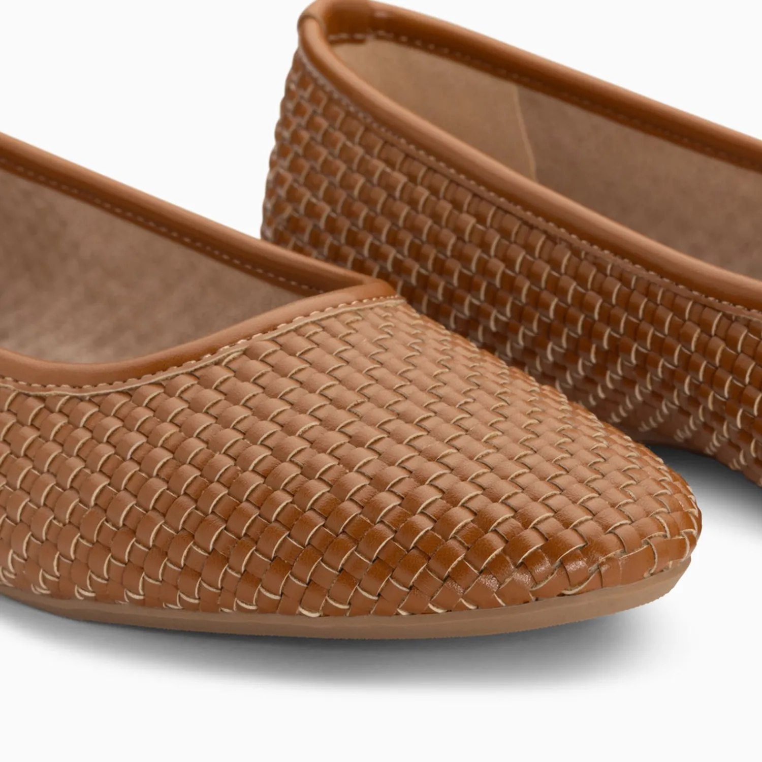 Vanessa Wu Mocassins, Derbies, Ballerines>Ballerines Provence Tressees Camel