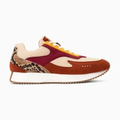 Vanessa Wu Sneakers>Baskets Anouk Marron Et Beige A Semelle Running