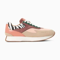 Vanessa Wu Sneakers>Baskets Anouk Rose Et Beige A Semelle Running