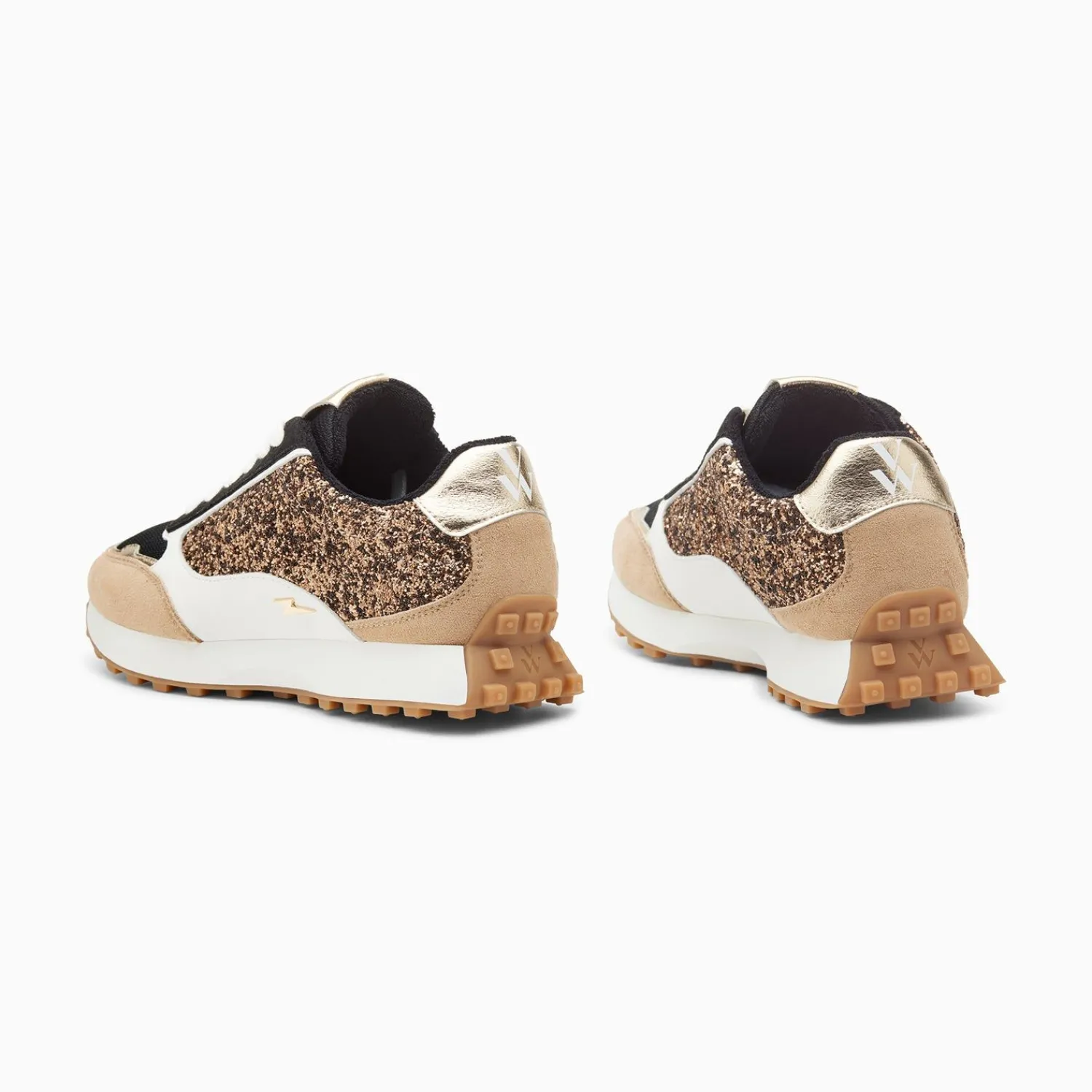 Vanessa Wu Sneakers>Baskets Cassandra Bronze A Paillettes Et Semelle Running