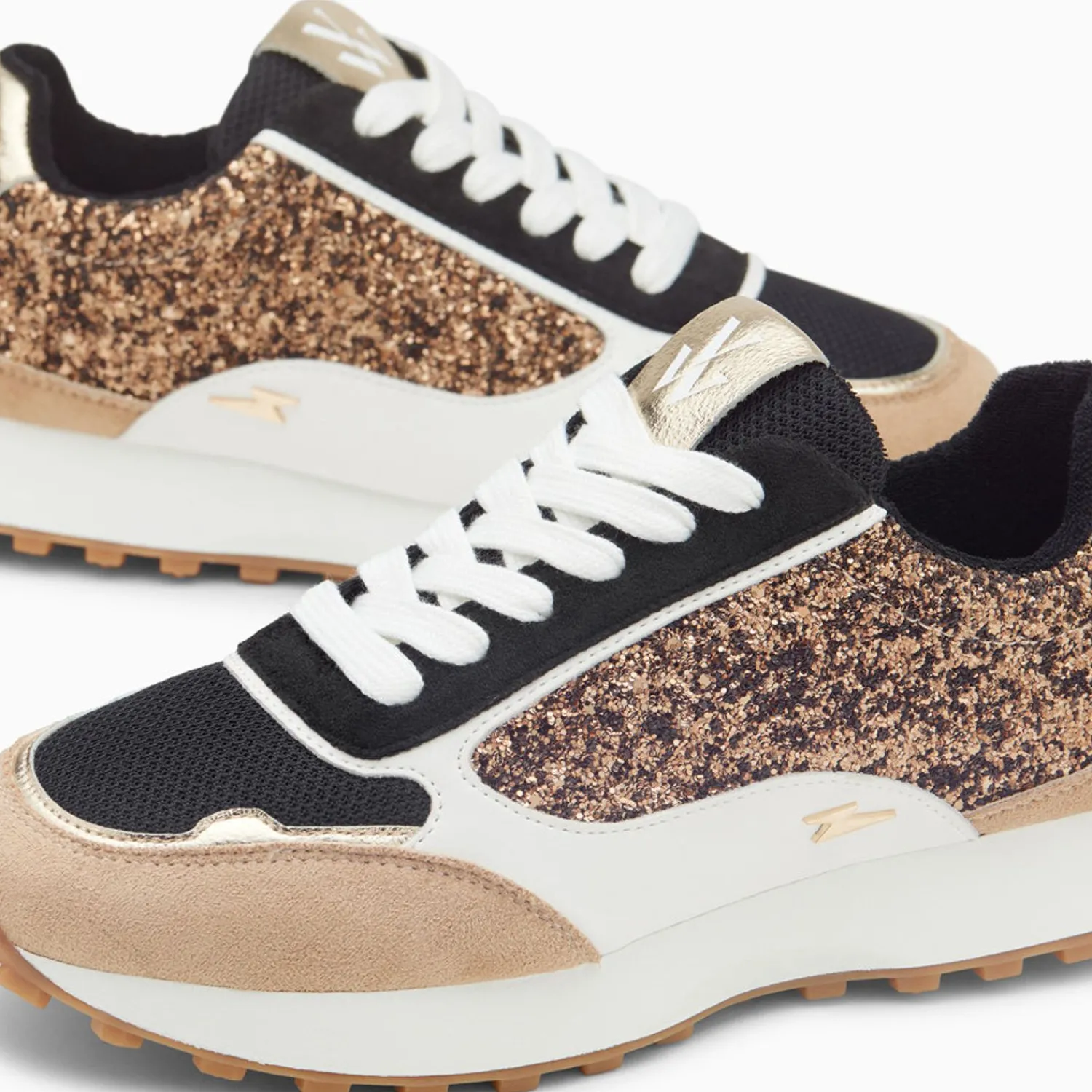 Vanessa Wu Sneakers>Baskets Cassandra Bronze A Paillettes Et Semelle Running