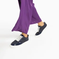 Vanessa Wu Sneakers>Baskets Celeste Bleu Nuit A Lacets
