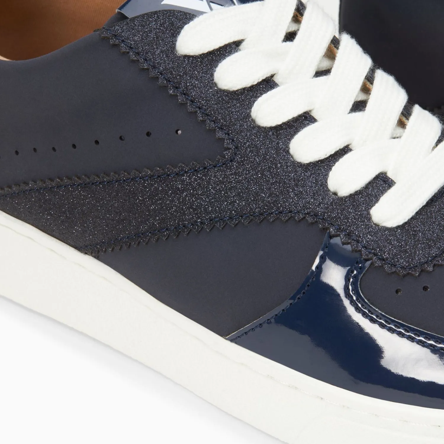 Vanessa Wu Sneakers>Baskets Celeste Bleu Nuit A Lacets