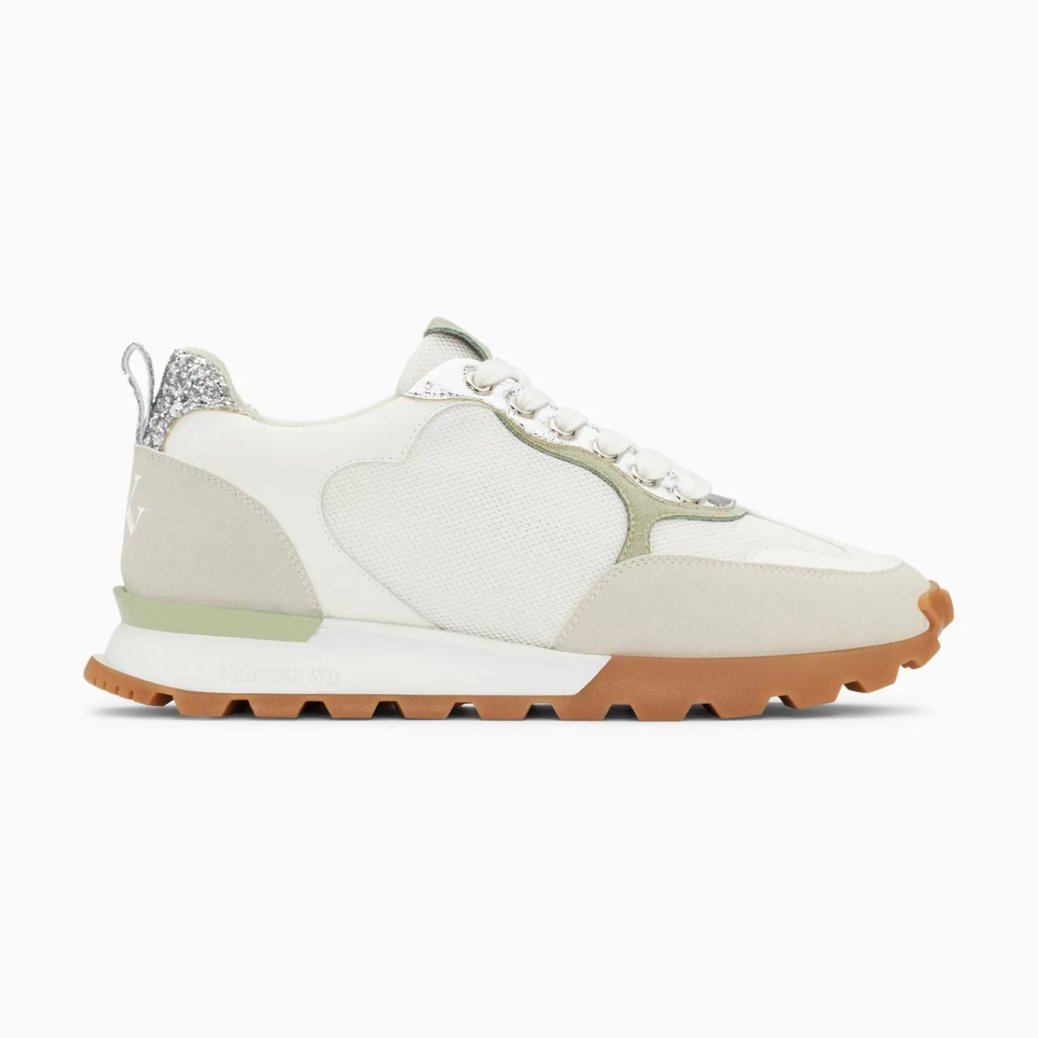 Vanessa Wu Sneakers>Baskets Coeur Gloria Blanches A Semelle Running