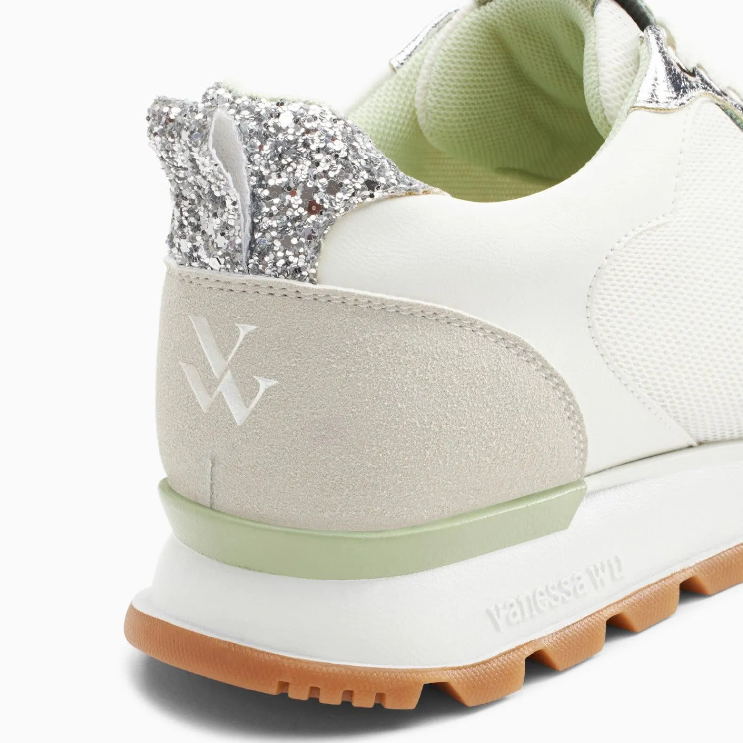 Vanessa Wu Sneakers>Baskets Coeur Gloria Blanches A Semelle Running