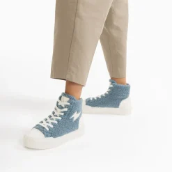 Vanessa Wu Sneakers>Baskets Eclair Alba Montantes Bleu-Gris