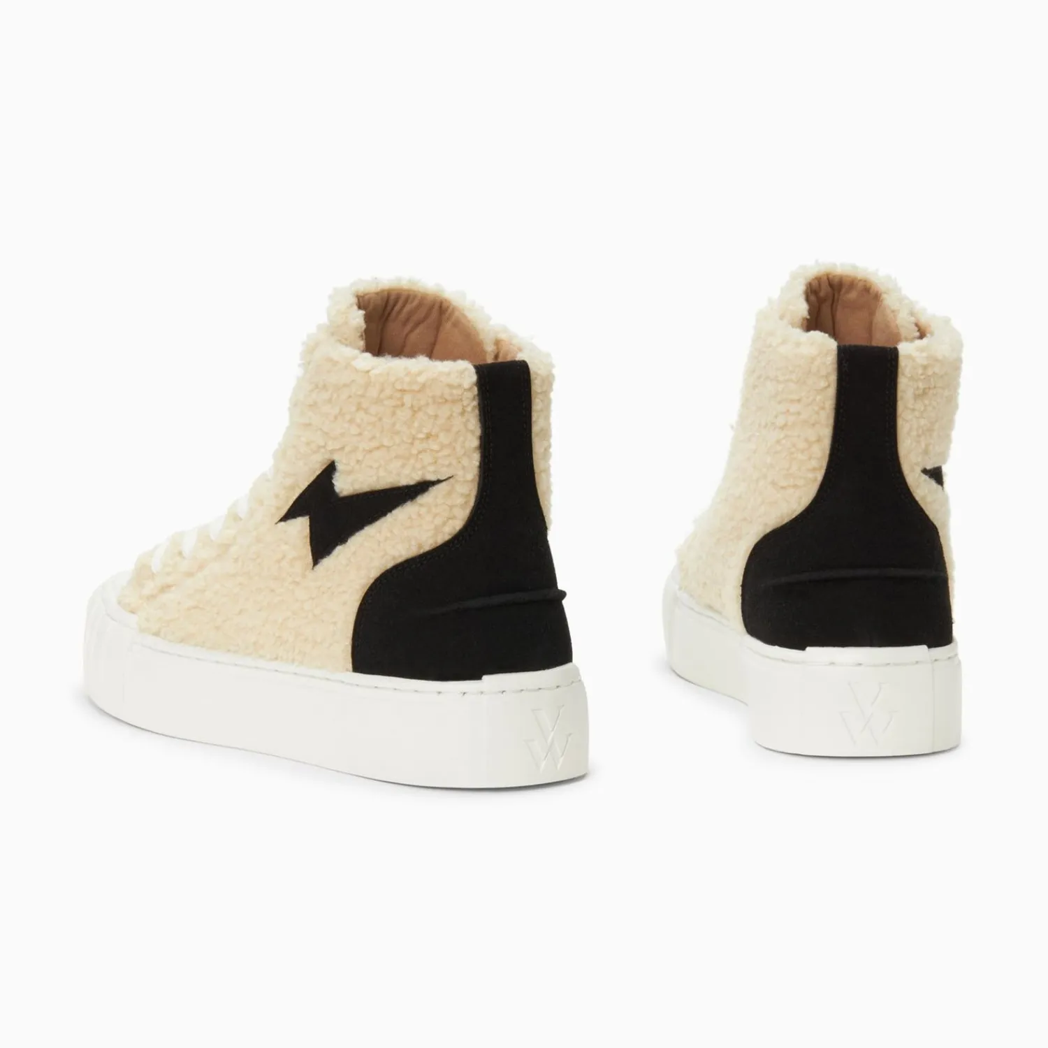 Vanessa Wu Sneakers>Baskets Eclair Alba Montantes Blanc Casse