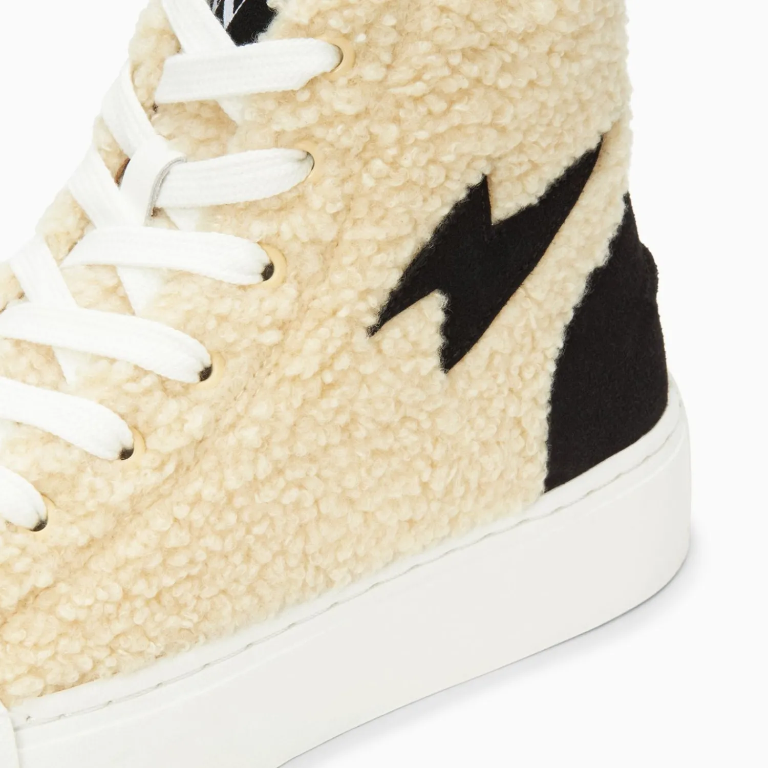 Vanessa Wu Sneakers>Baskets Eclair Alba Montantes Blanc Casse