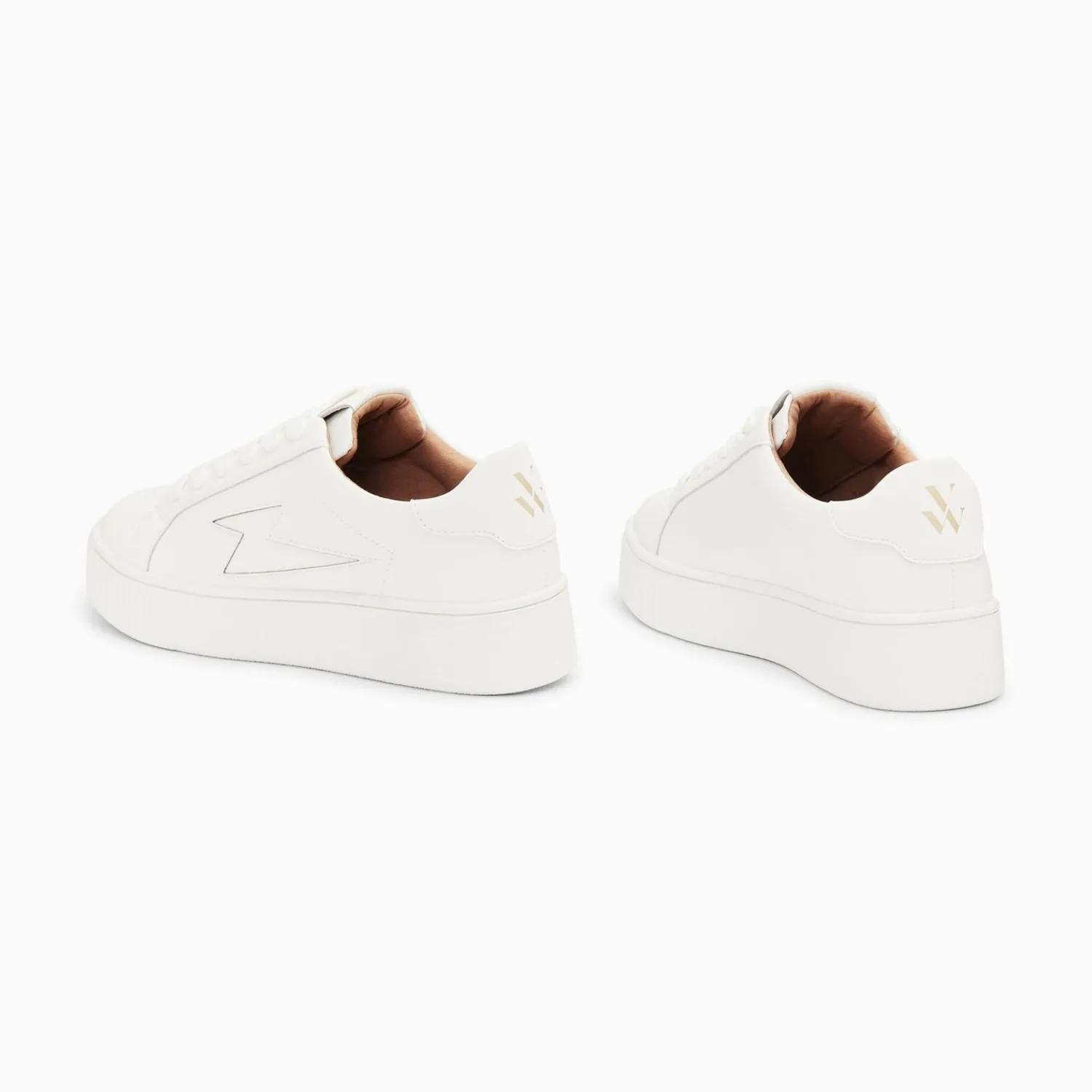 Vanessa Wu Sneakers>Baskets Eclair Angie Blanches Monochrome A Lacets