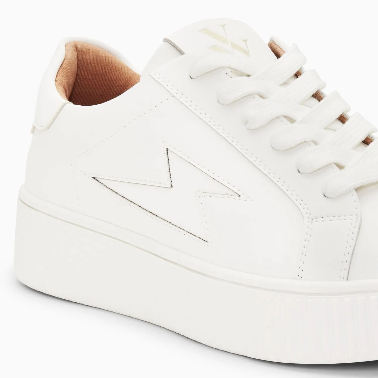 Vanessa Wu Sneakers>Baskets Eclair Angie Blanches Monochrome A Lacets