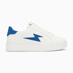 Vanessa Wu Sneakers>Baskets Eclair Angie Blanc Et Bleu A Lacets