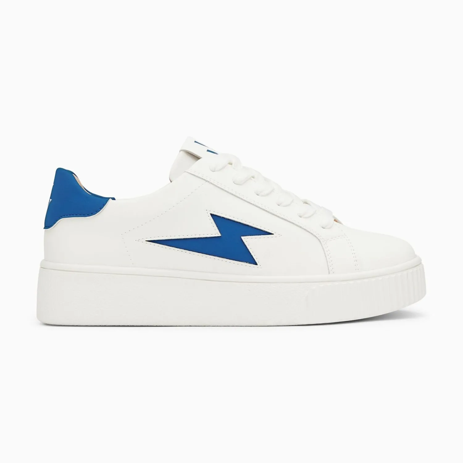 Vanessa Wu Sneakers>Baskets Eclair Angie Blanc Et Bleu A Lacets