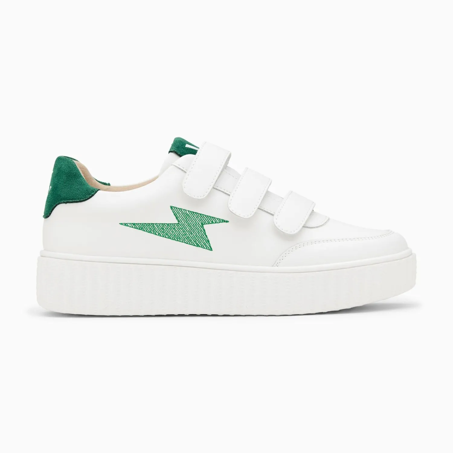Vanessa Wu Sneakers>Baskets Eclair Damia Blanc Et Vert A Scratchs