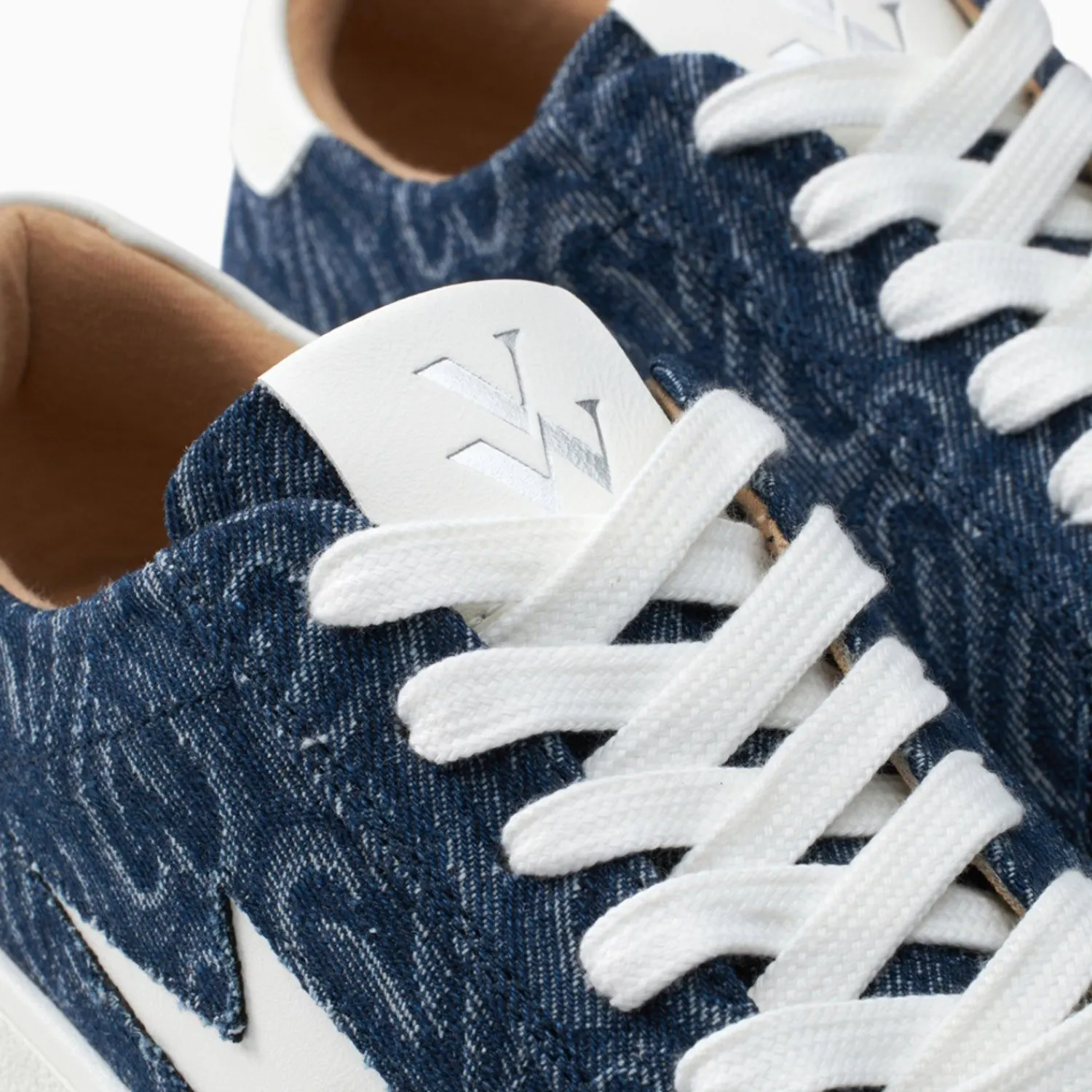 Vanessa Wu Sneakers>Baskets Eclair Enola Denim Coeur A Lacets