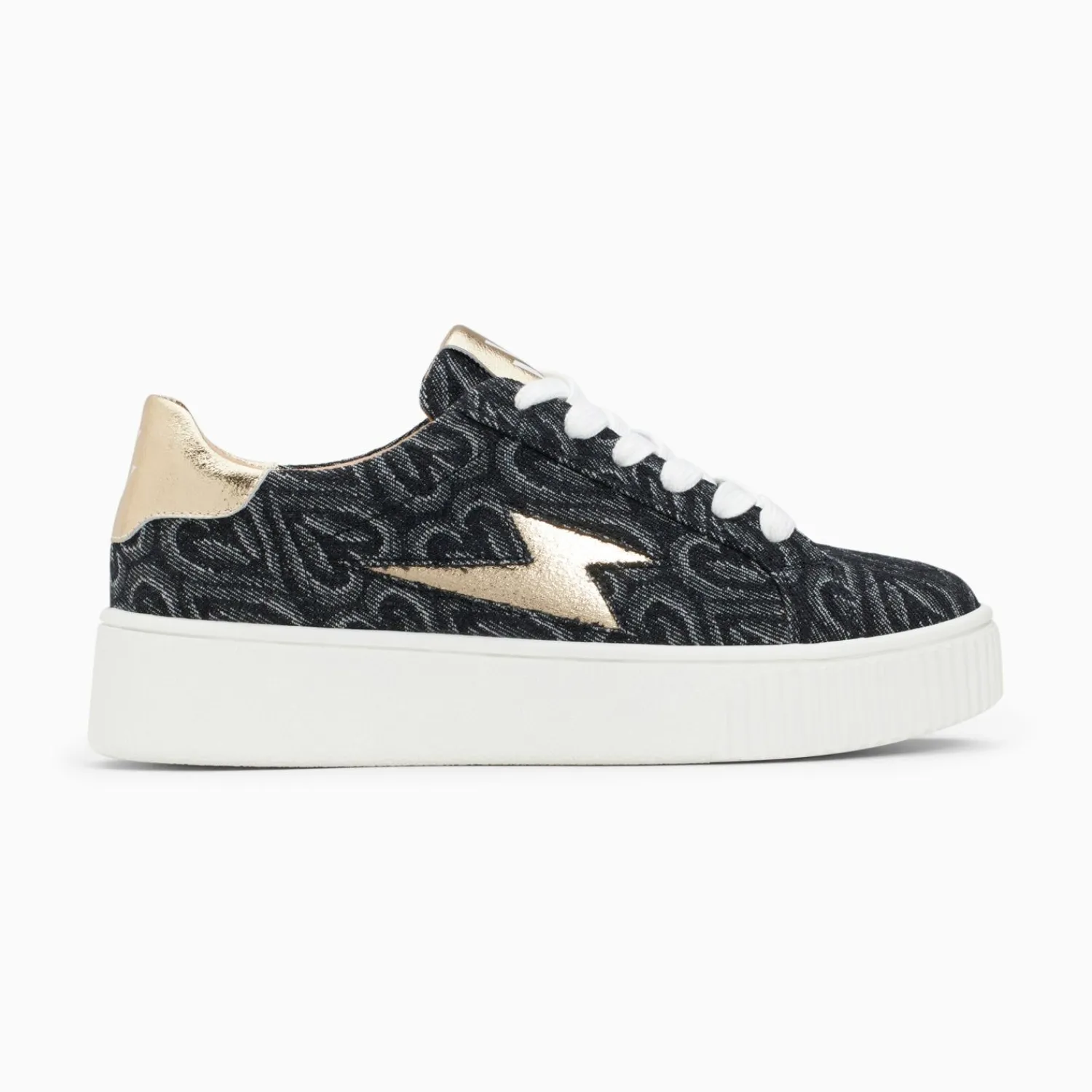 Vanessa Wu Sneakers>Baskets Eclair Enola Noir Coeur A Lacets