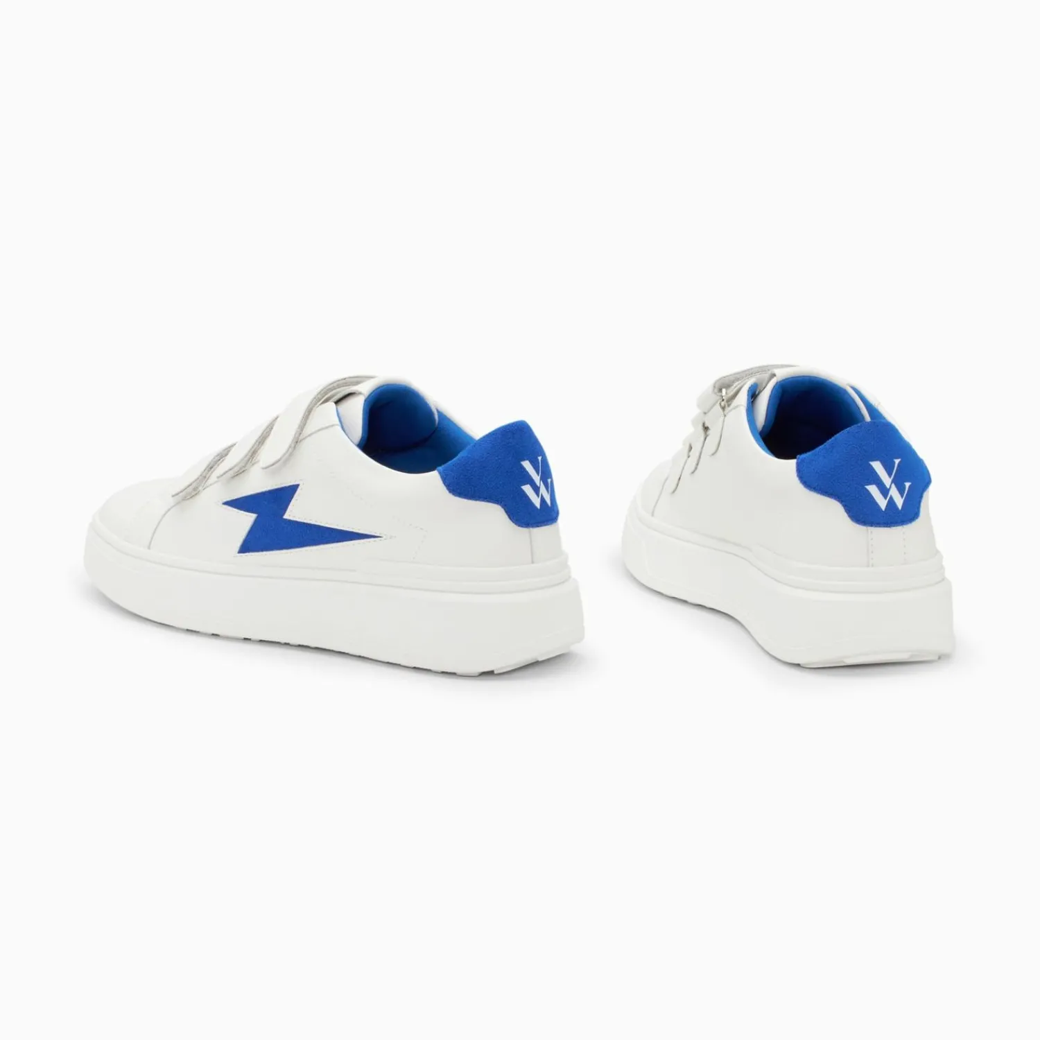 Vanessa Wu Sneakers>Baskets Eclair Fanny Blanc Et Bleu A Scratchs
