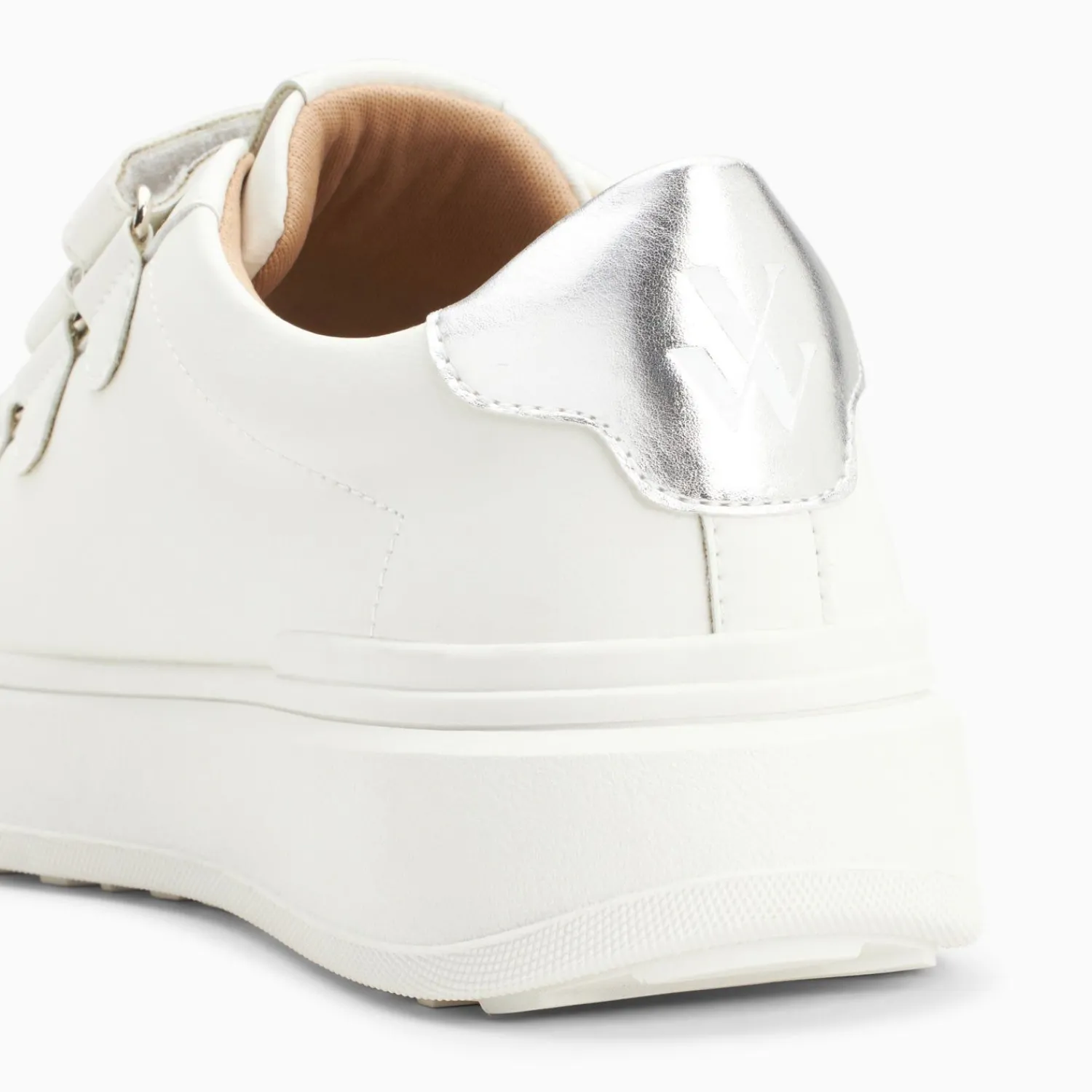 Vanessa Wu Sneakers>Baskets Eclair Fanny Blanc Et Argent A Scratchs