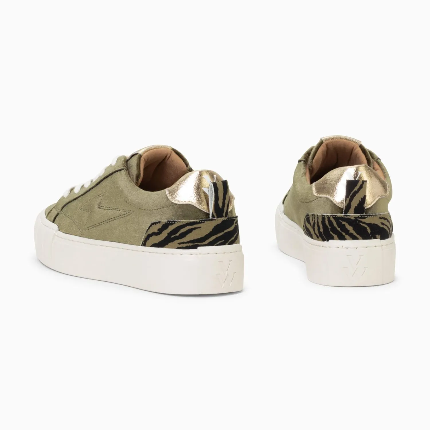 Vanessa Wu Sneakers>Baskets Eclair Jessie Kaki A Lacets