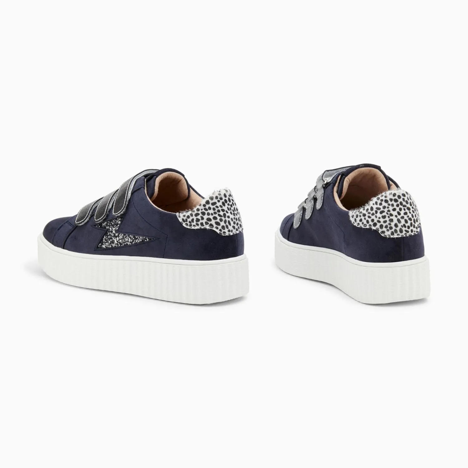 Vanessa Wu Sneakers>Baskets Eclair Maelle Bleu Et Anthracite A Scratchs