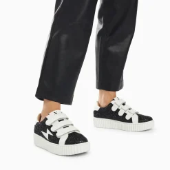 Vanessa Wu Sneakers>Baskets Eclair Marielle A Paillettes Noires