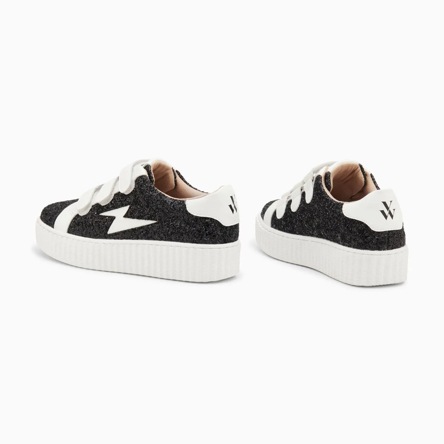Vanessa Wu Sneakers>Baskets Eclair Marielle A Paillettes Noires