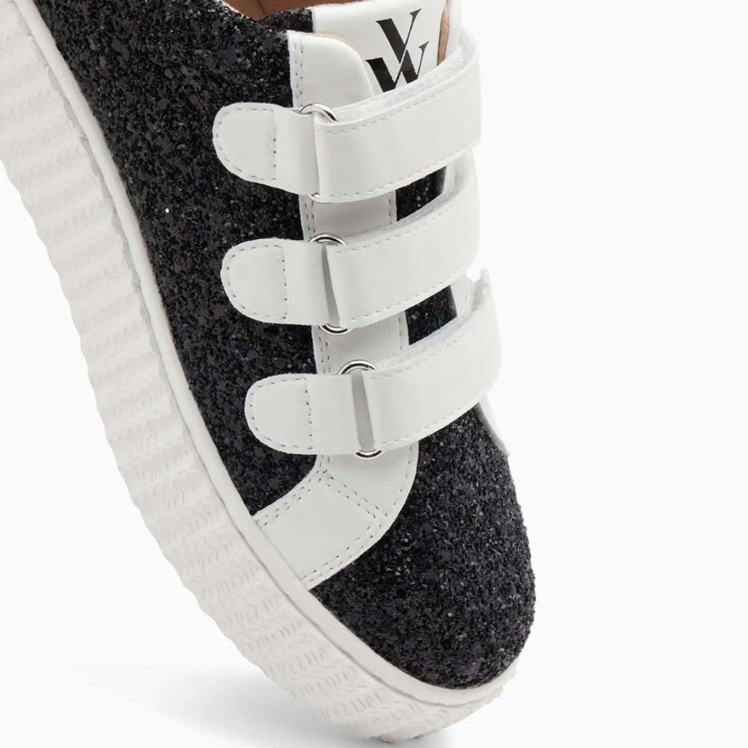 Vanessa Wu Sneakers>Baskets Eclair Marielle A Paillettes Noires