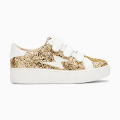 Vanessa Wu Sneakers>Baskets Eclair Marielle A Paillettes Or