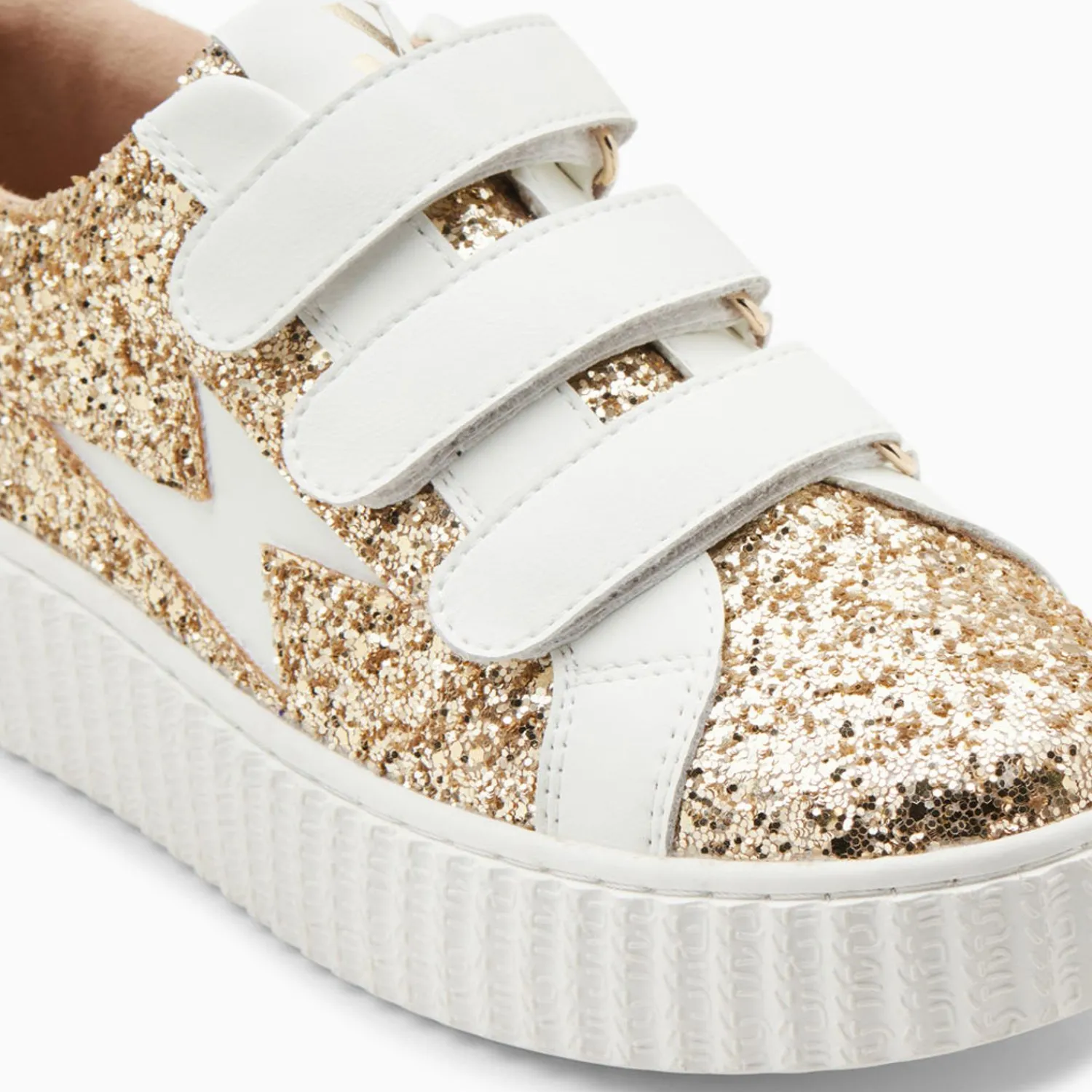 Vanessa Wu Sneakers>Baskets Eclair Marielle A Paillettes Or