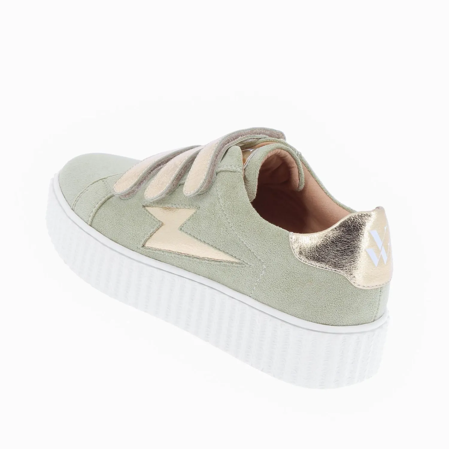 Vanessa Wu Sneakers>Baskets Eclair Marilou Vert Pale A Scratchs Champagne