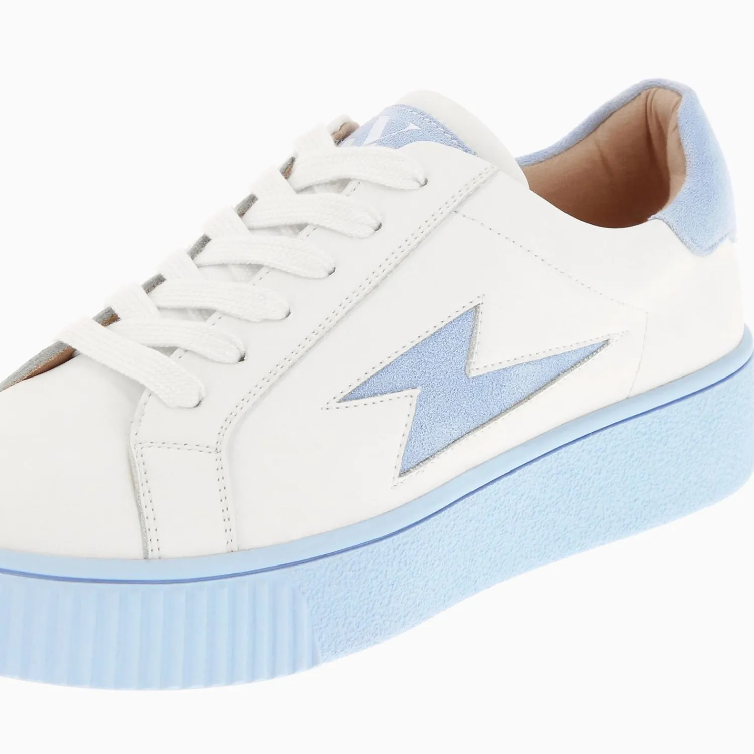 Vanessa Wu Sneakers>Baskets Eclair Melany Blanches A Semelle Bleue