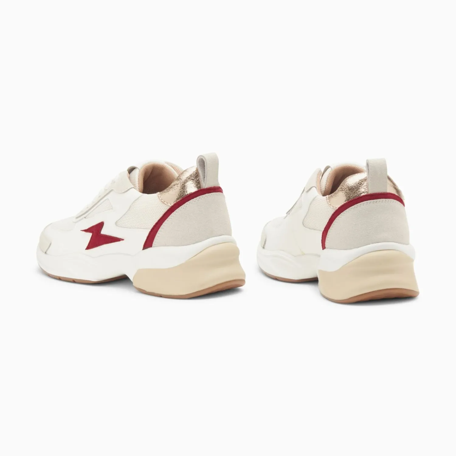 Vanessa Wu Sneakers>Baskets Eclair Nina Blanc Et Pourpre A Semelle Graphique