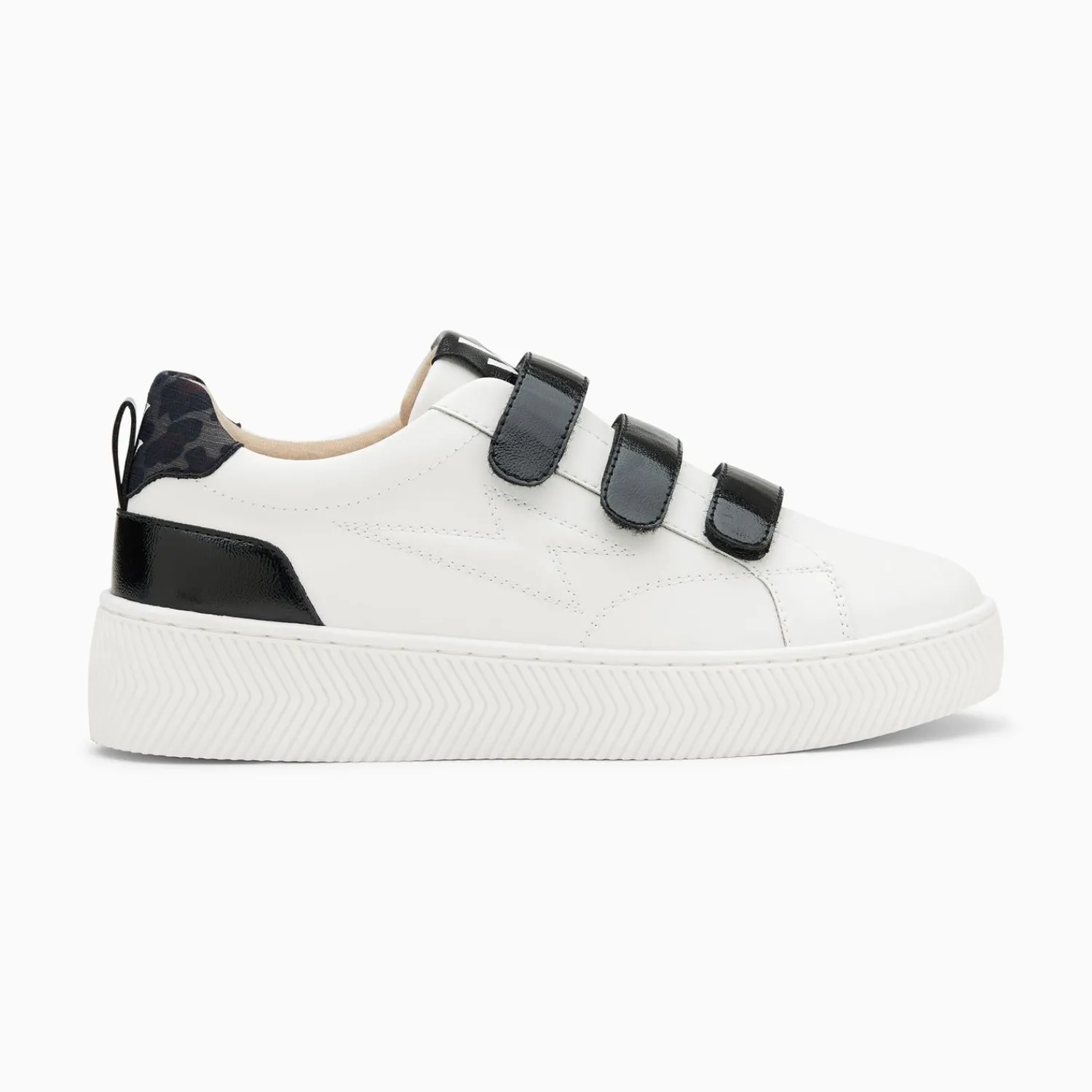 Vanessa Wu Sneakers>Baskets Eclair Oxanna Blanches A Scratchs Noirs