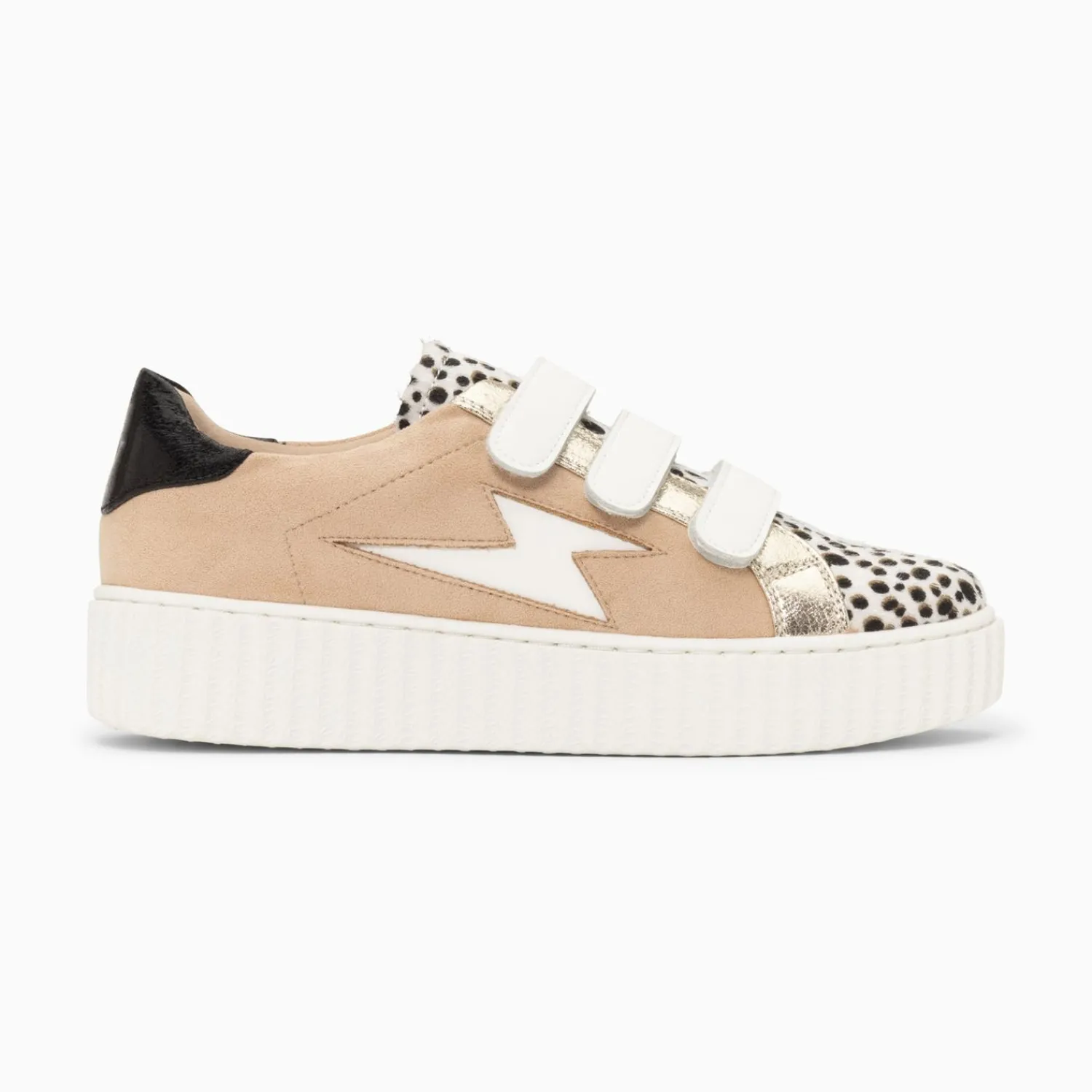 Vanessa Wu Sneakers>Baskets Eclair Scarlett Beiges A Empeigne Leopard