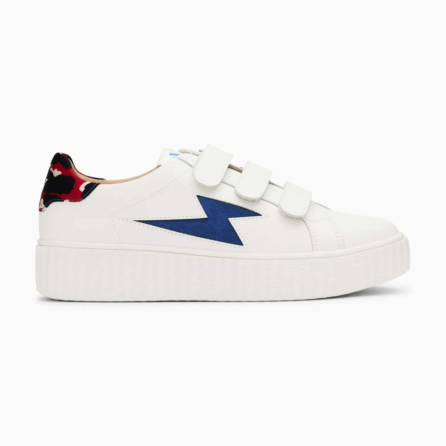 Vanessa Wu Sneakers>Baskets Eclair Susan Blanc Et Bleu A Scratchs