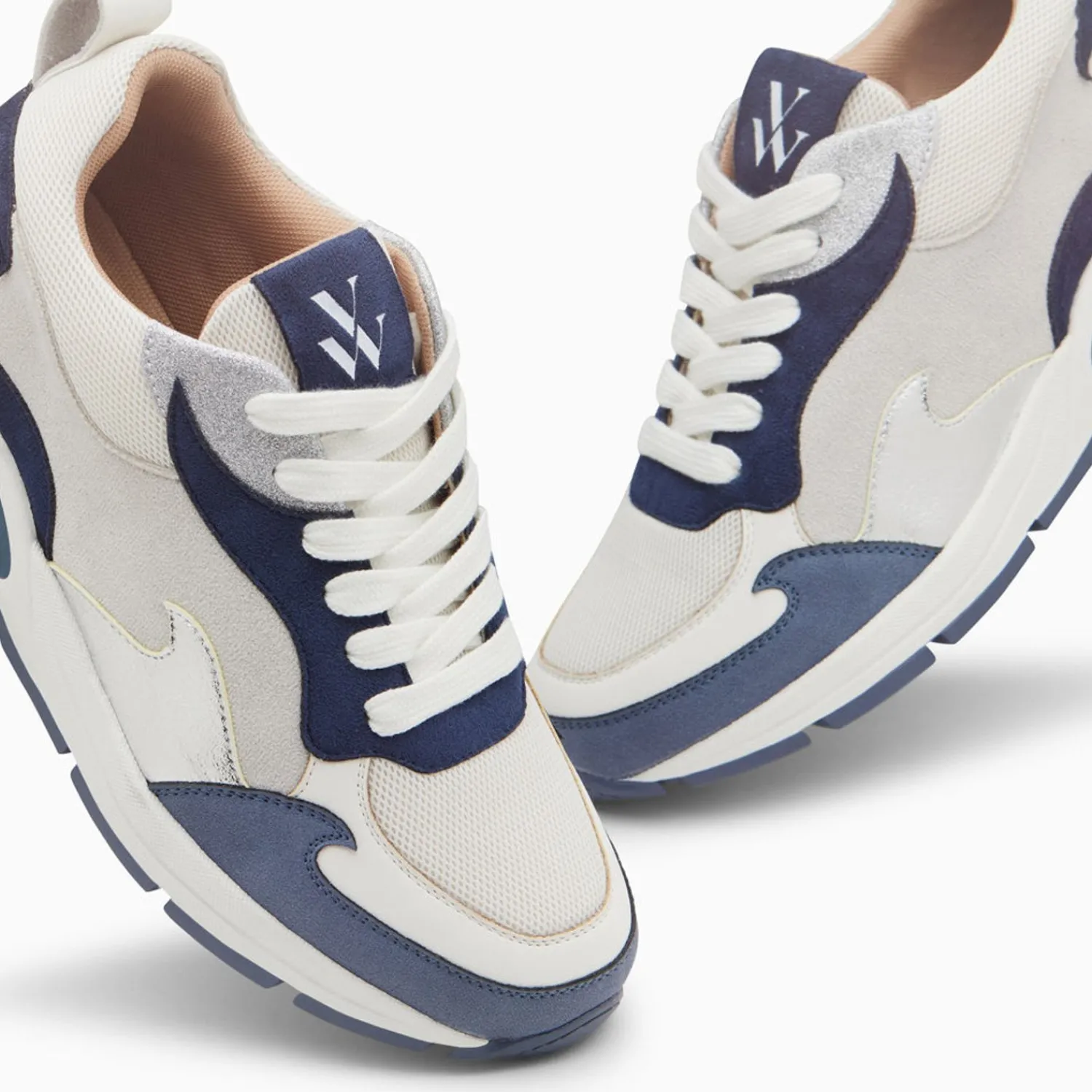 Vanessa Wu Sneakers>Baskets Flamme Arya Gris Et Bleu