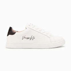Vanessa Wu Sneakers>Baskets Isabella Blanc Et Noir A Lacets