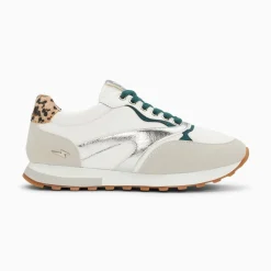 Vanessa Wu Sneakers>Baskets Jade Argent Et Vert A Semelle Running