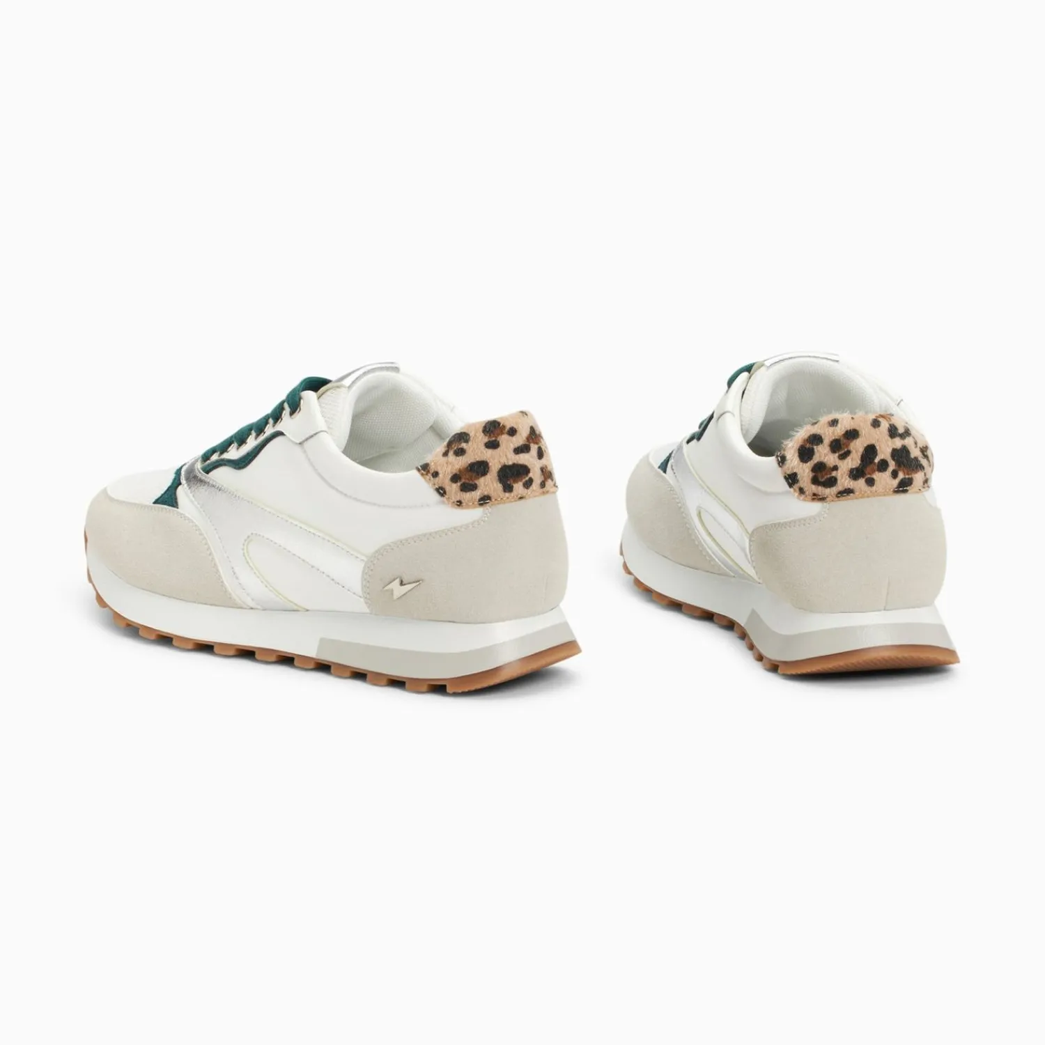 Vanessa Wu Sneakers>Baskets Jade Argent Et Vert A Semelle Running