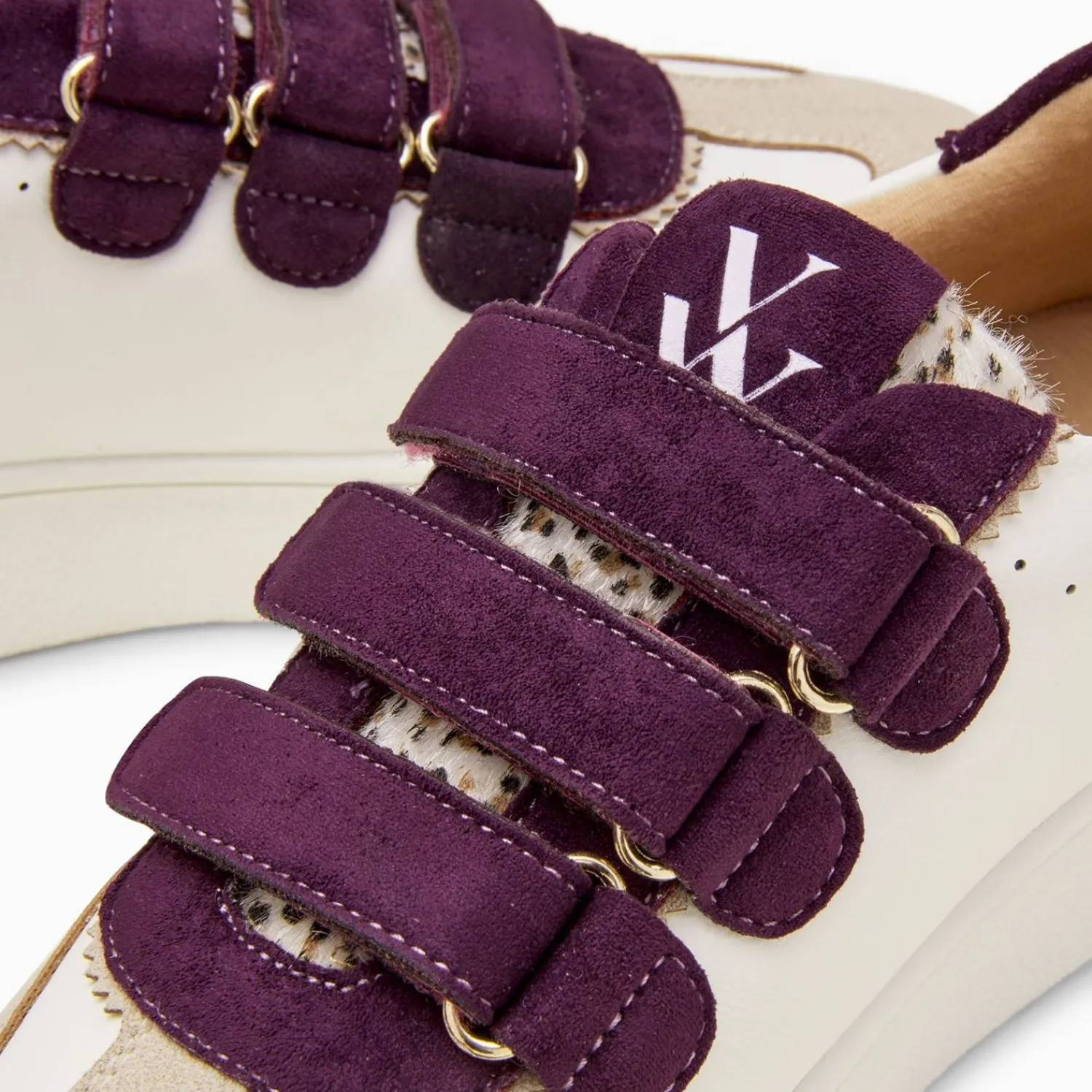 Vanessa Wu Sneakers>Baskets Marie Blanc Et Violet A Scratchs