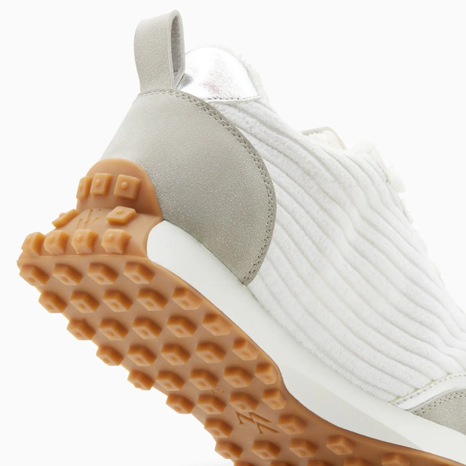 Vanessa Wu Sneakers>Baskets Monogramme Athenais Blanc Et Gris A Semelle Running