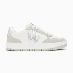 Vanessa Wu Sneakers>Baskets Monogramme Calie Blanc Et Gris