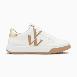 Vanessa Wu Sneakers>Baskets Monogramme Candice Blanc Et Beige