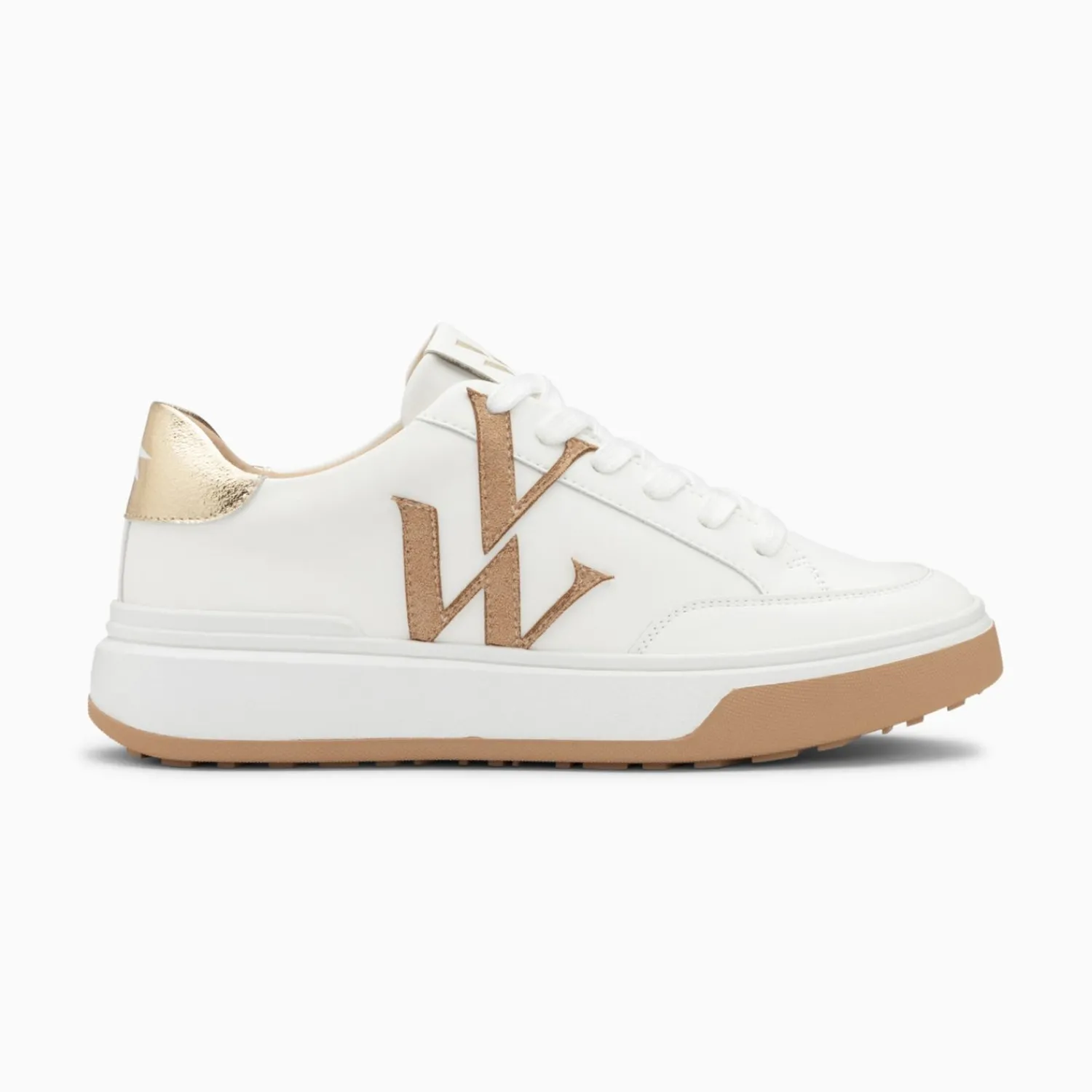 Vanessa Wu Sneakers>Baskets Monogramme Candice Blanc Et Beige