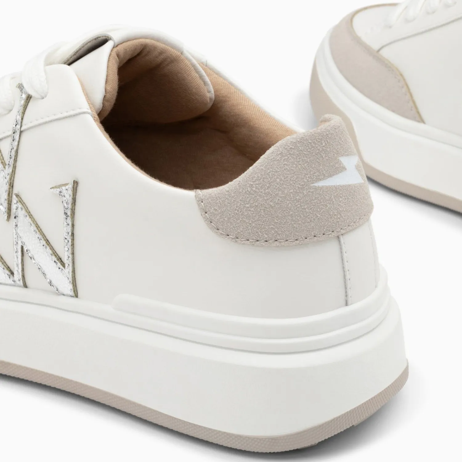 Vanessa Wu Sneakers>Baskets Monogramme Candice Blanc Et Gris