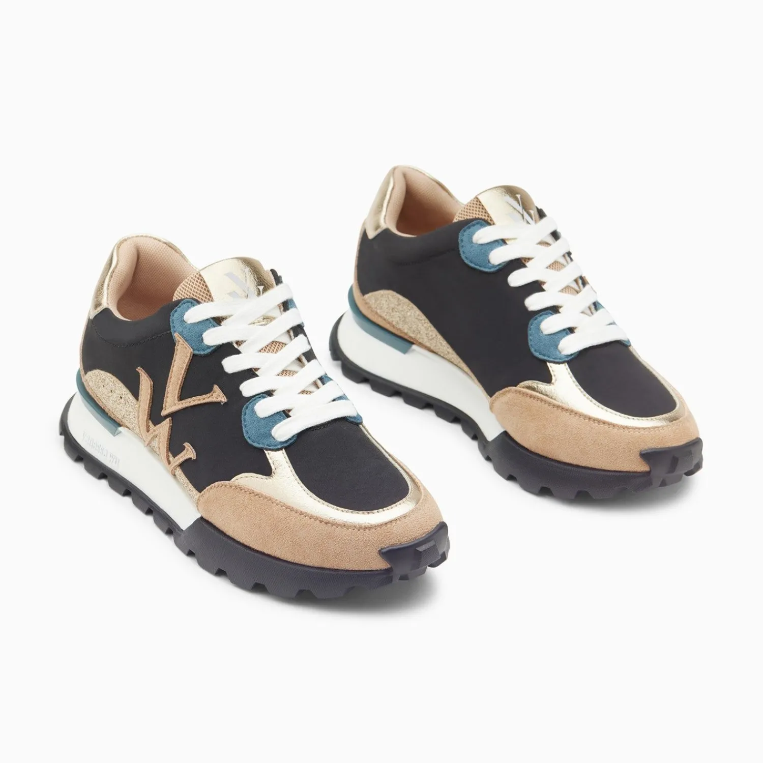 Vanessa Wu Sneakers>Baskets Monogramme Caterina Noir A Semelle Running