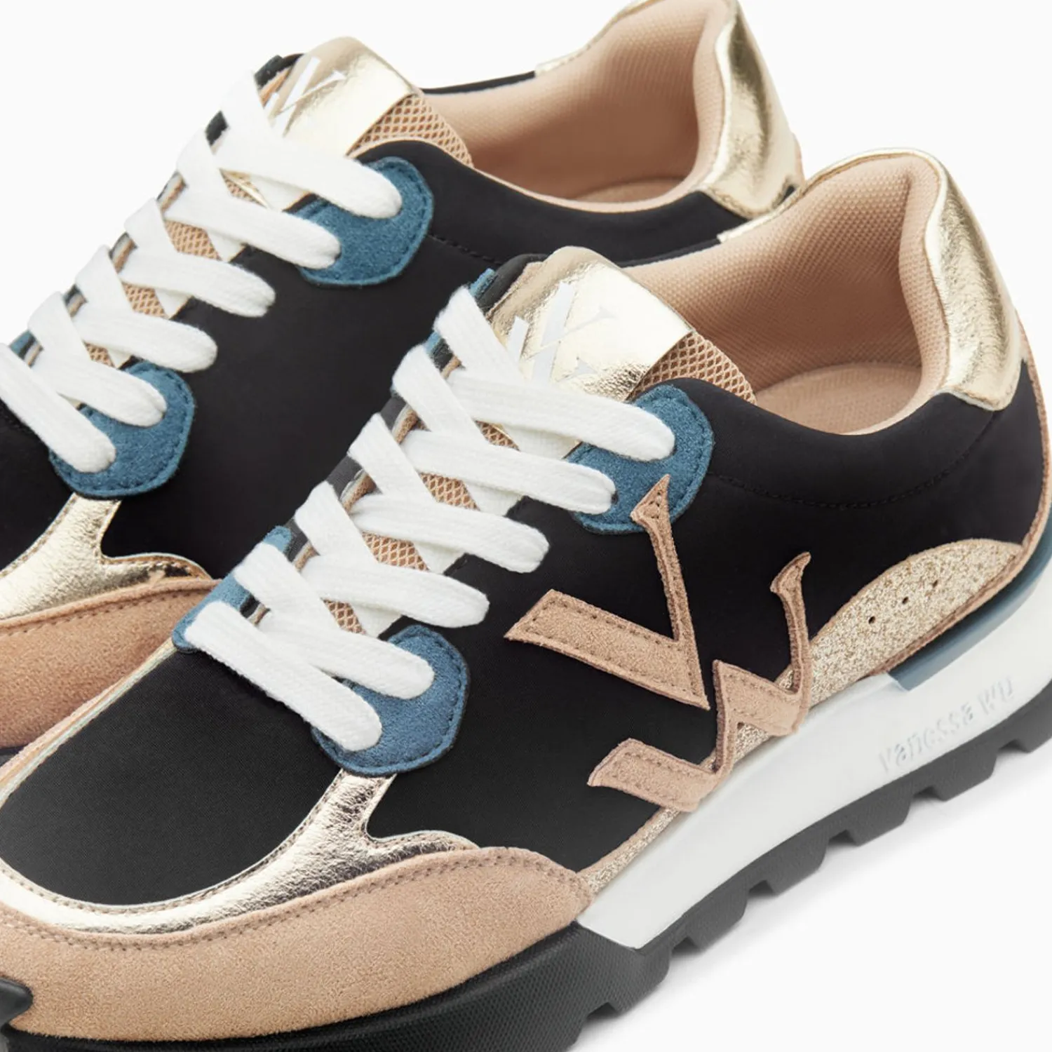 Vanessa Wu Sneakers>Baskets Monogramme Caterina Noir A Semelle Running